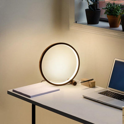 LED round black ring lamp Stevvex with touch control dimmable warm light on Tampa Home & Garden Store