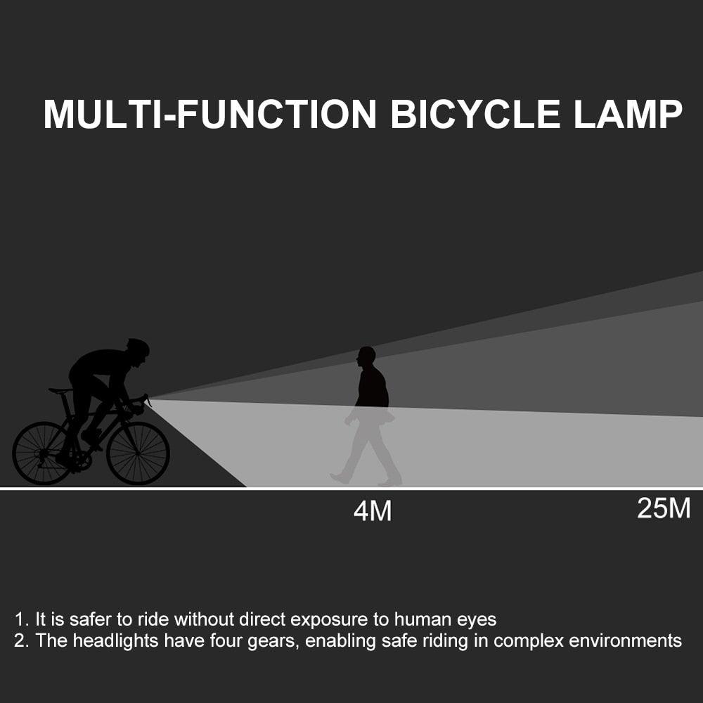 Stevvex 2-pack LED bicycle lights front and rear, USB rechargeable, waterproof on Tampa Home & Garden Store