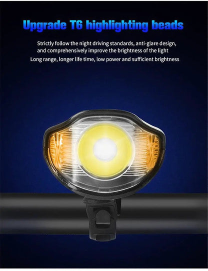 Smart Waterproof Bike Light USB Rechargeable