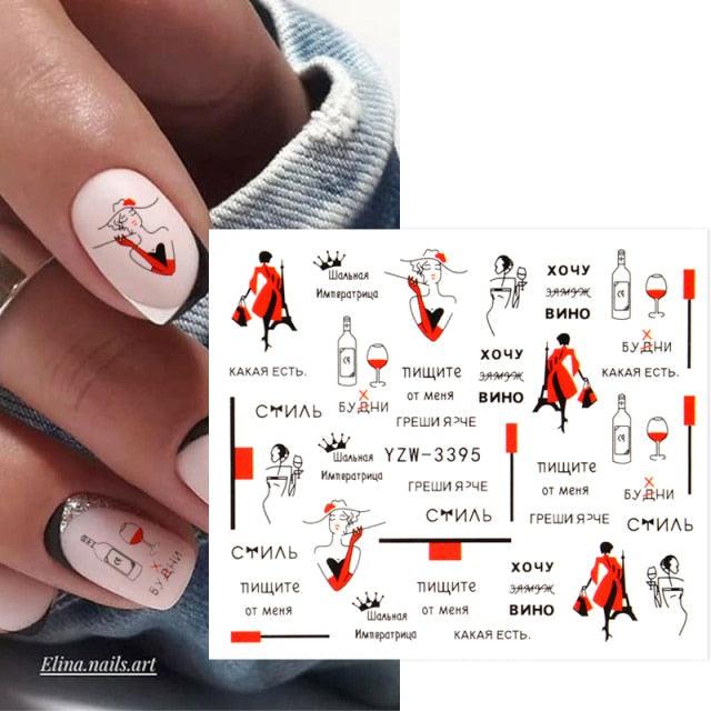 Stevvex avocado fruit transfer nail stickers with strawberry banana for nails on Tampa Home & Garden Store