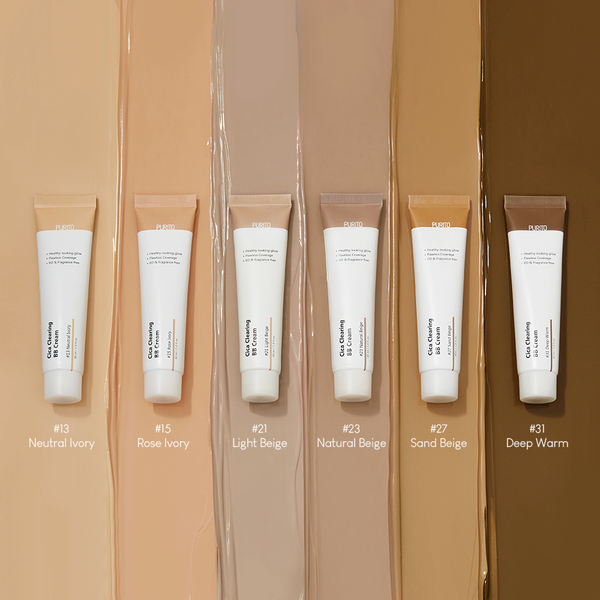 PURITO Cica Clearing BB Cream tubes by Seoulia in six shades Neutral Ivory to Deep Warm on Tampa Home & Garden Store