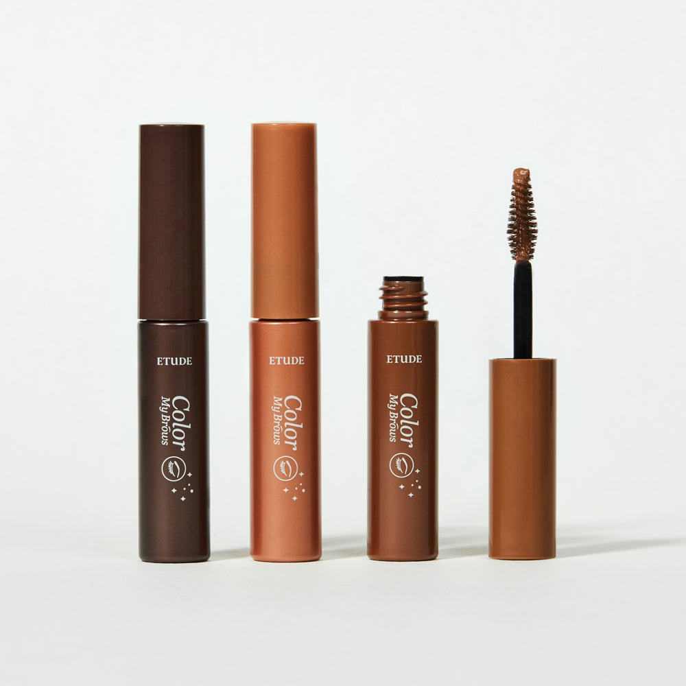 ETUDE Color My Brows eyebrow color set with 4 brown shades and wand applicator on Tampa Home & Garden Store