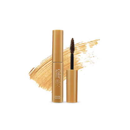 ETUDE Color My Brows 4.5g eyebrow color by Seoulia in warm brown with wand brush on Tampa Home & Garden Store