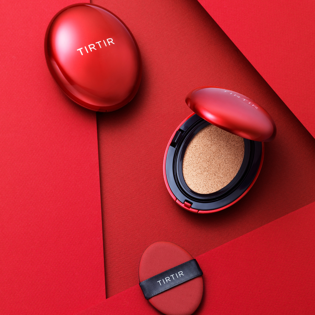 TIRTIR Mask Fit Red Cushion compact with sponge applicator in red case on Tampa Home & Garden Store