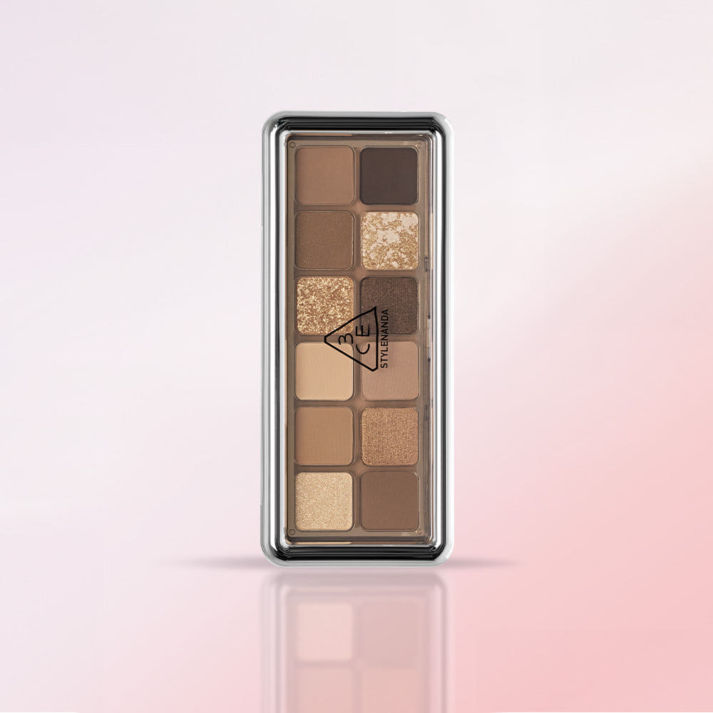 3CE New Take Eyeshadow Palette in a slim metallic case with warm brown shades and gold shimmer on Tampa Home & Garden Store