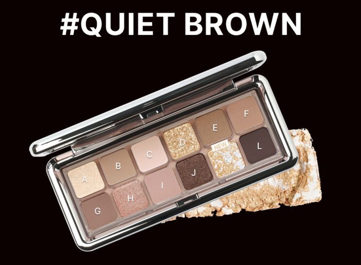 3CE New Take Eyeshadow Palette 9.5g Seoulia quiet brown 5-color eye palette in slim silver case on Tampa Home & Garden Store