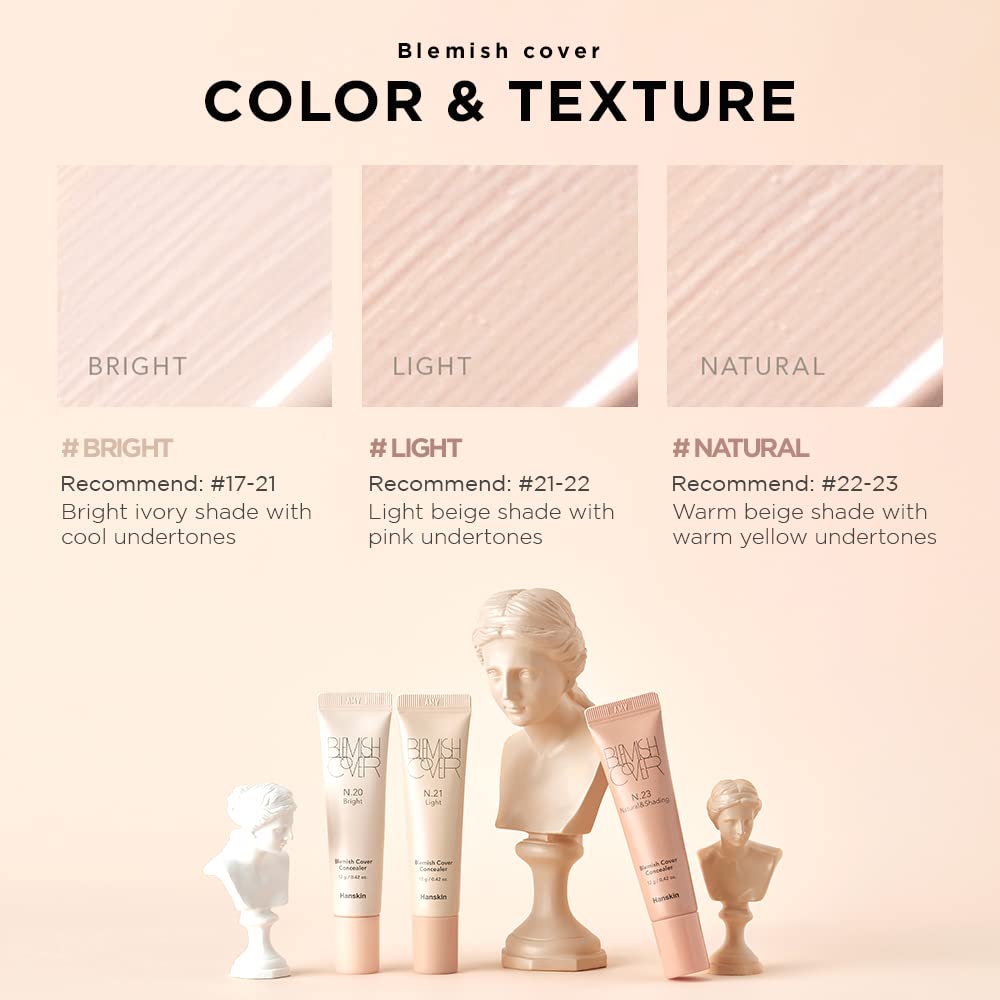 Concealer Hanskin Blemish Cover Color Edition 12g Seoulia 5color set Bright/Light shades on Tampa Home & Garden Store