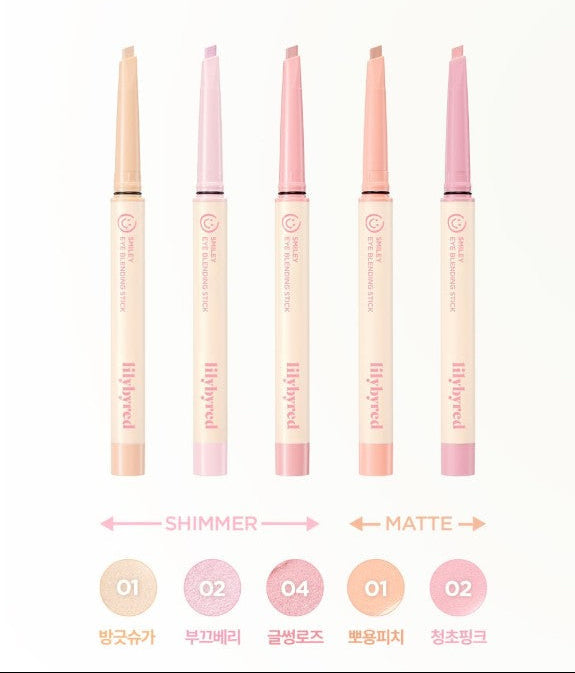 lilybyred Smiley Eye Blending Stick eyeshadow set of 5 colors shimmer & matte by Seoulia on Tampa Home & Garden Store