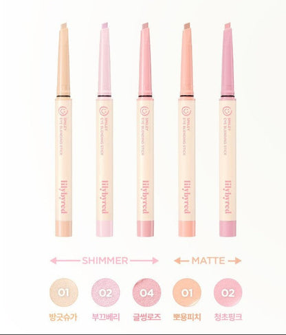 lilybyred Smiley Eye Blending Stick eyeshadow set of 5 colors shimmer & matte by Seoulia on Tampa Home & Garden Store