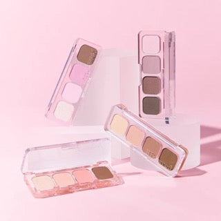 Eyeshadow palette lilybyred Mood It 8-color by Seoulia, pink warm neutrals in clear case on Tampa Home & Garden Store