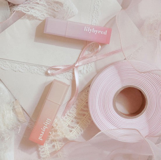 lilybyred lip tint duo Sweet Liar Milky Tint 4g by Seoulia, pastel pink tubes with packaging on Tampa Home & Garden Store