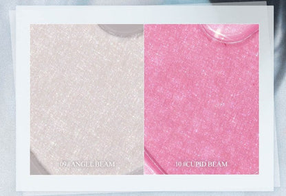 Face blush Seoulia Lilybyred Luv Beam Glow Veil swatches: Angel Beam beige, Cupid Beam pink on Tampa Home & Garden Store