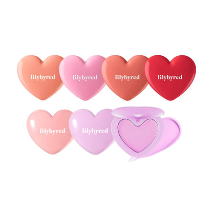 lilybyred Luv Beam Cheek Balm 7 pastel heart balms in peach pink purple on Tampa Home & Garden Store