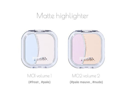 Seoulia mude Face Fill Volumer Highlighter matte duo MO1 frost/pale MO2 pale mauve/nude on Tampa Home & Garden Store