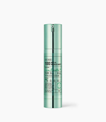 VT RETI-A Reedle Shot 100 essence bottle by Seoulia, mint green metallic pump, 50 ml on Tampa Home & Garden Store