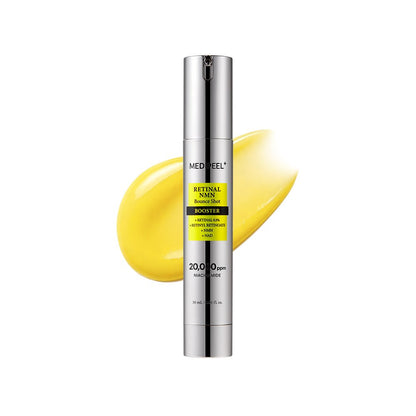 MEDIPEEL Retinal NMN Bounce Shot Booster serum silver bottle with yellow label Seoulia 30 ml on Tampa Home & Garden Store