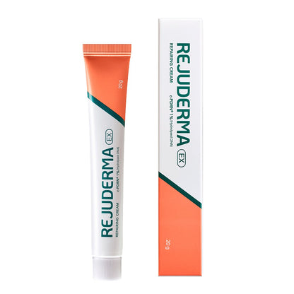 REJUDERMA EX Repairing Cream tube and box, orange packaging, 20 g Seoulia moisturizer on Tampa Home & Garden Store