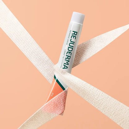 Seoulia REJUDERMA EX Repairing Cream tube in white with typography, 20g, shown with peach box on Tampa Home & Garden Store