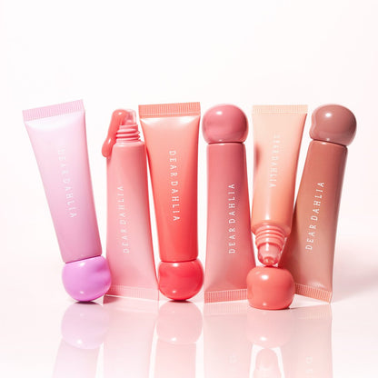 Dressy Dew Lip Gel lip gloss set 10g with 6 pink to coral tubes, DEAR DAHLIA Seoulia on Tampa Home & Garden Store