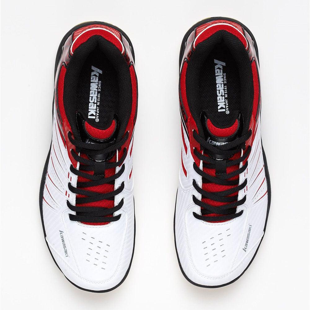Stevvex men's athletic sneakers white red black top view pair, breathable anti-slip running shoes on Tampa Home & Garden Store