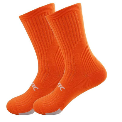 Stevvex unisex cycling socks, 2-pack, bright orange breathable athletic knit on Tampa Home & Garden Store