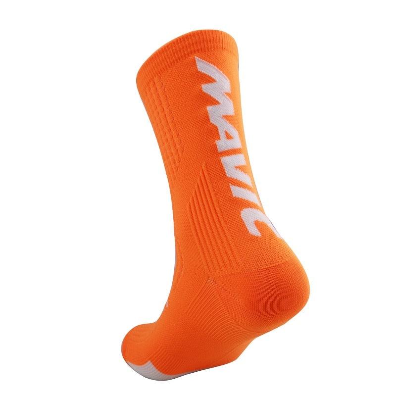 Stevvex unisex cycling sock orange breathable athletic sock for men and women on Tampa Home & Garden Store