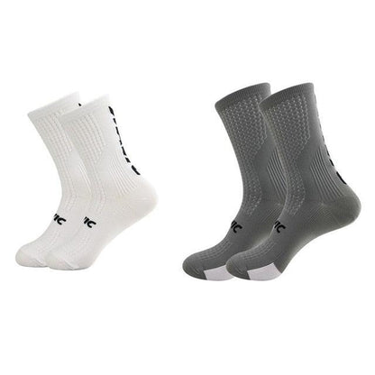 Stevvex unisex cycling socks, 2 pairs, white and gray, breathable socks for men and women on Tampa Home & Garden Store