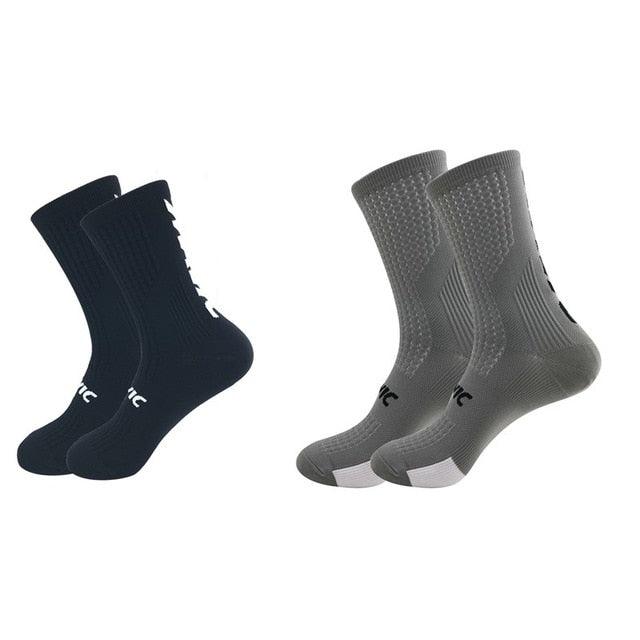 Stevvex unisex cycling socks two pairs in black and grey breathable athletic socks on Tampa Home & Garden Store