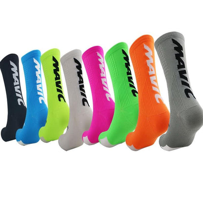 Stevvex unisex cycling socks, breathable athletic socks in bright multicolor set on Tampa Home & Garden Store