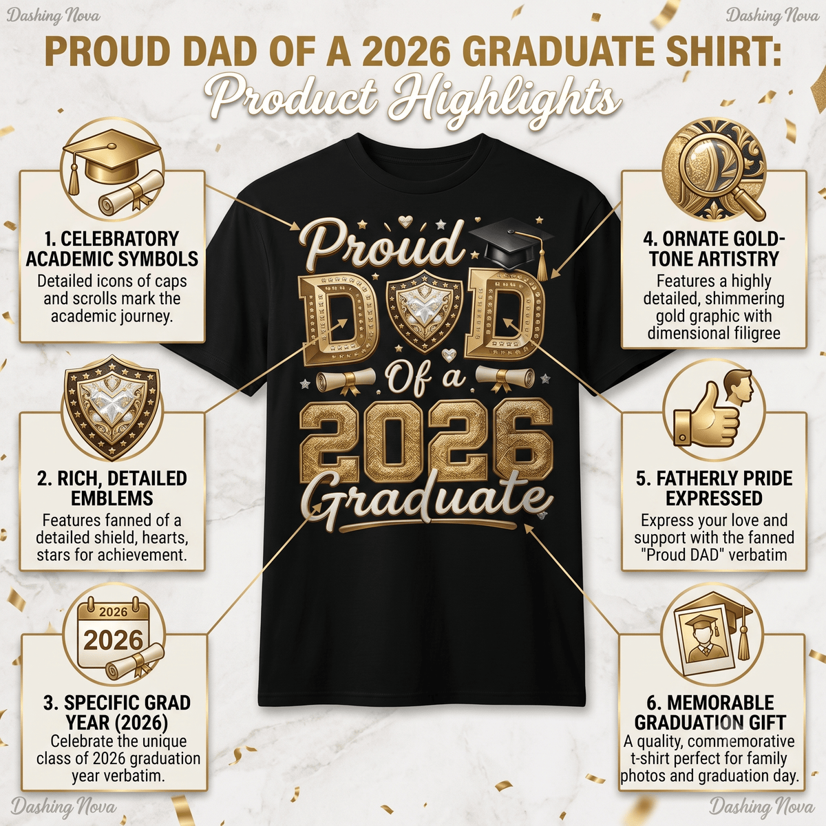 Proud Dad of a 2026 Graduate Cotton Shirt