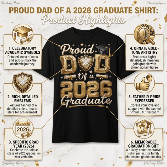 Proud Dad of a 2026 Graduate Cotton Shirt