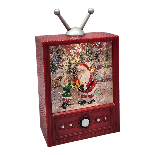 Retro TV Santa Snow Globe - Tampa Home & Garden Store