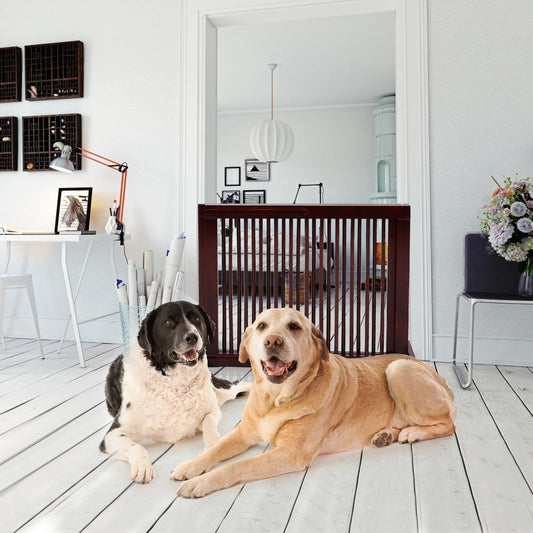 Folding Adjustable Free Standing 3 Panel Wood Fence - Tampa Home & Garden Store