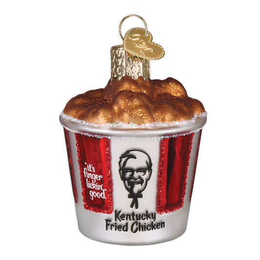 Adorno de cristal con forma de cubo de pollo de KFC