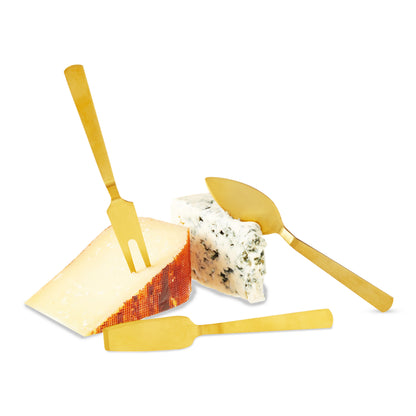 Premium Gold Cheese Knife Set of Three Pieces