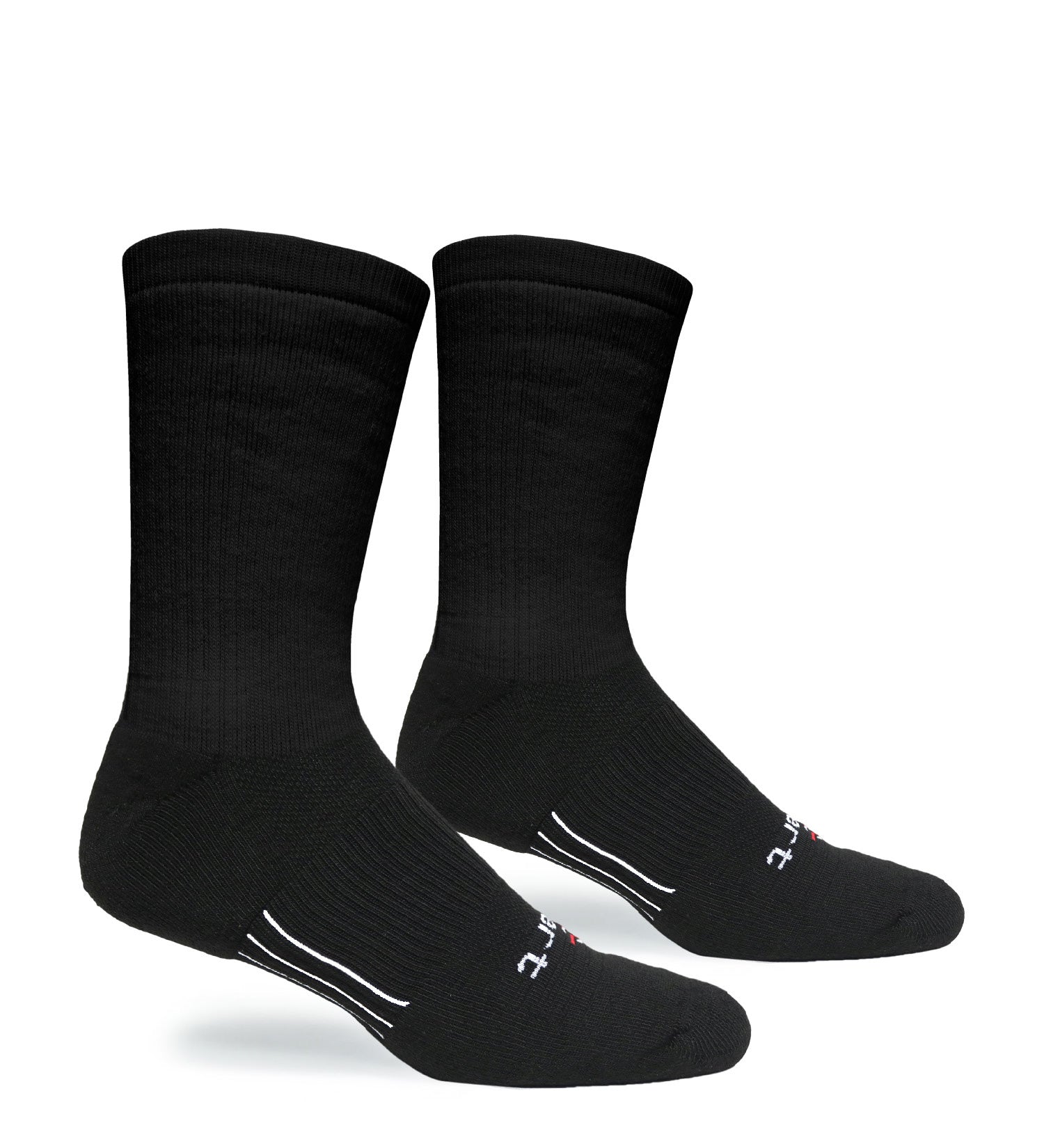 PT Crew Sock pair by Covert Threads, black training crew socks on Tampa Home & Garden Store