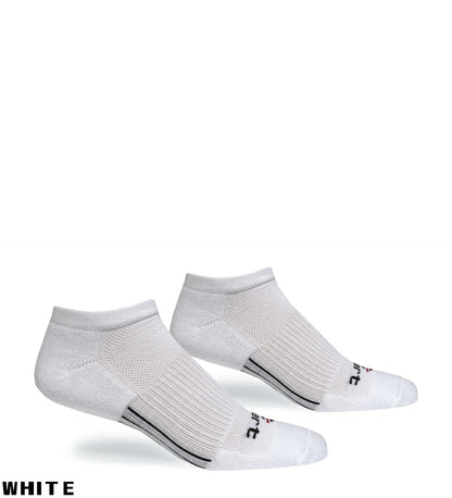 PT Lo-Cut Cushioned Running Socks white ankle athletic socks by Covert Threads two-pack on Tampa Home & Garden Store