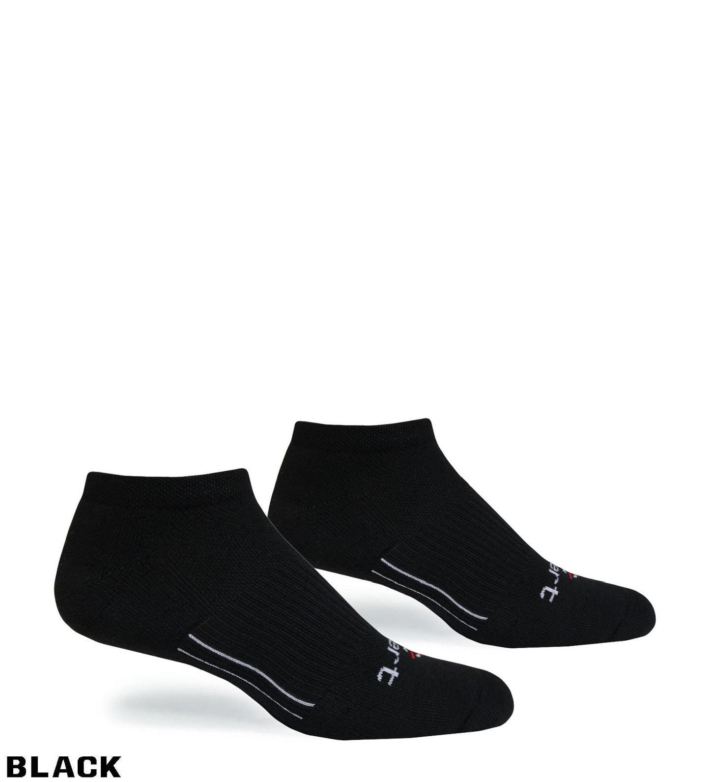 PT Lo-Cut Cushioned Running Socks, pair of black low-cut athletic socks by Covert Threads on Tampa Home & Garden Store