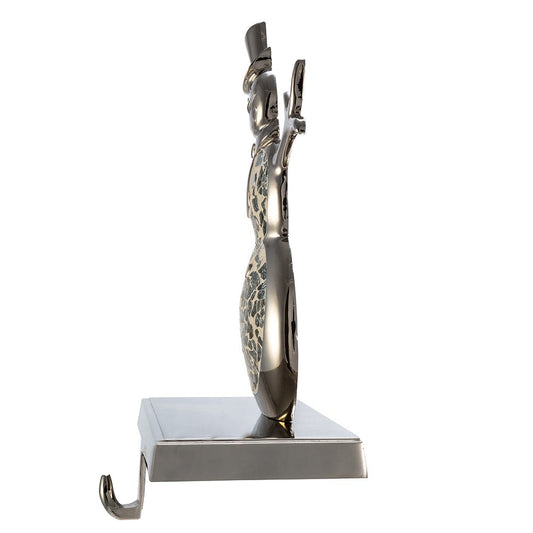 Silver Feather Mosaic Stocking Holder - Snowman - Tampa Home & Garden Store