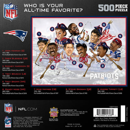 Rompecabezas de 500 piezas de los New England Patriots - Los grandes de todos los tiempos