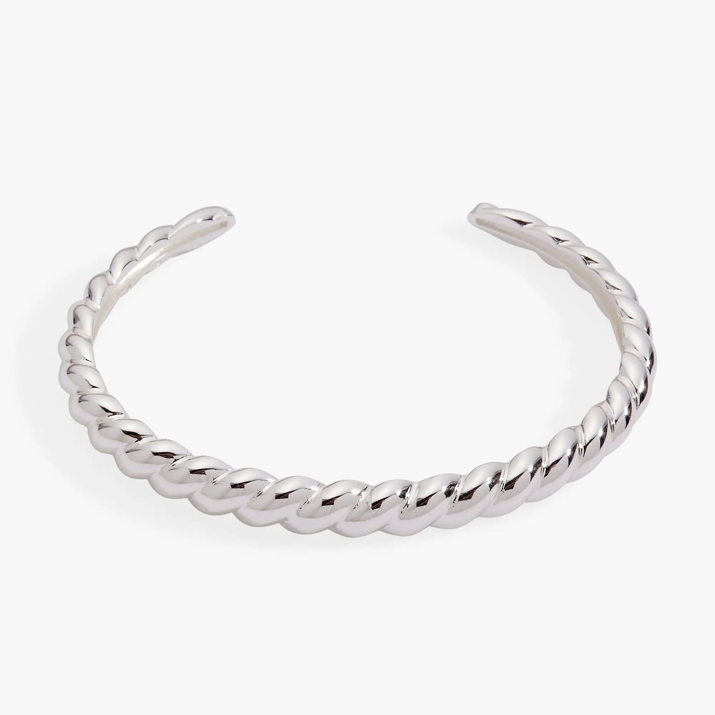 Puffy Rope Texture Cuff Bracelet by ALEX AND ANI in polished silver, pair of rope bracelets on Tampa Home & Garden Store
