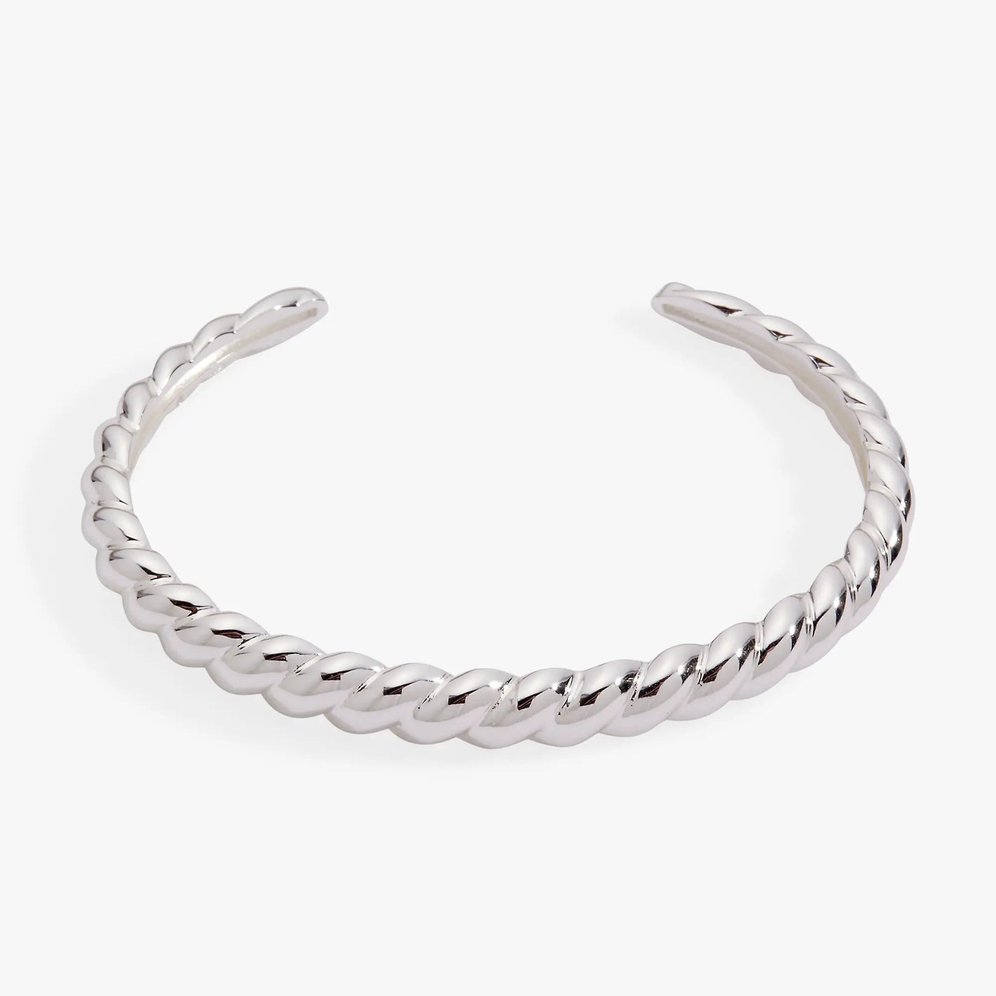 Puffy Rope Texture Cuff Bracelet by ALEX AND ANI in polished silver, pair of rope bracelets on Tampa Home & Garden Store