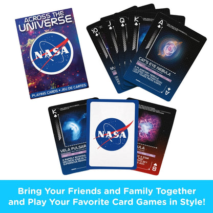 NASA Across the Universe playing cards set of 52 with space-themed backs and NASA logo on Tampa Home & Garden Store