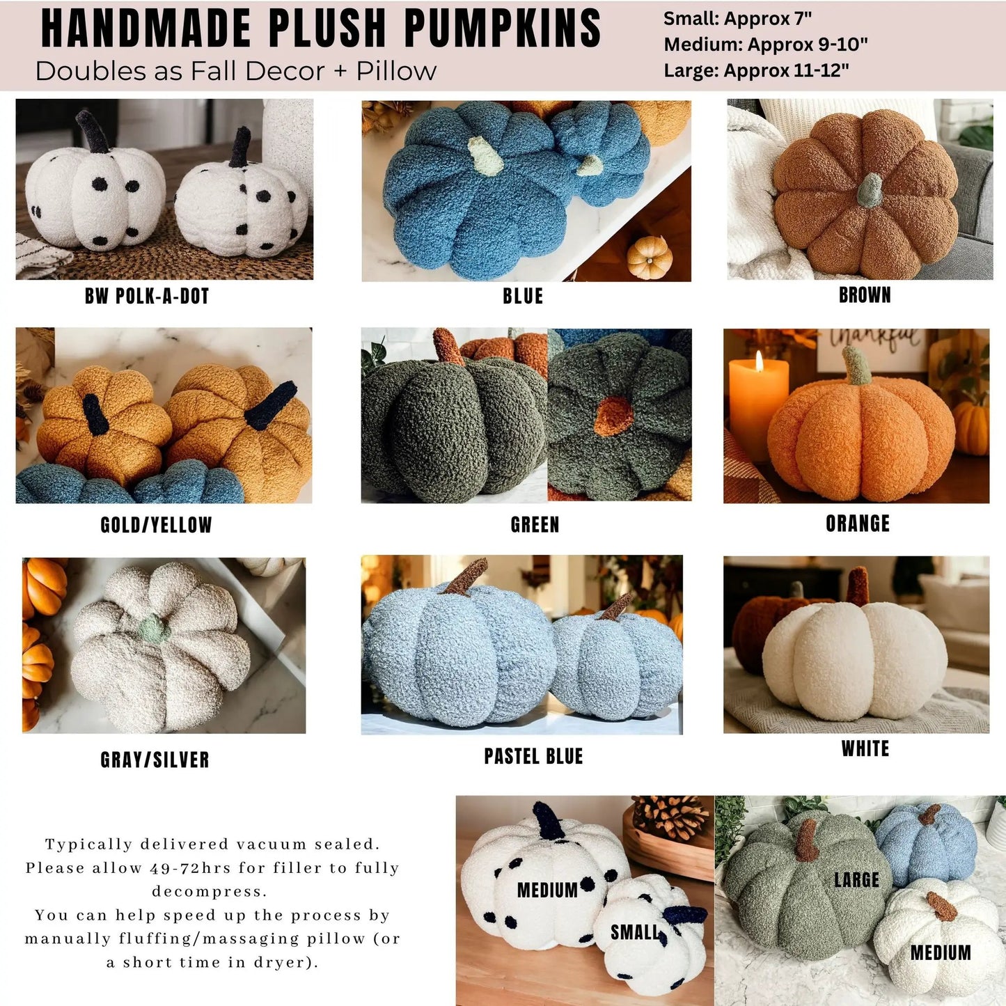 Blair Pumpkin II Plush Pillow for Cozy Decor