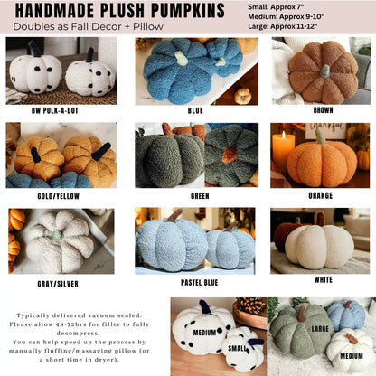 Blair Pumpkin II Plush Pillow for Cozy Decor
