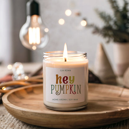 Baked Pumpkin Candle by Gia Roma, white soy wax candle on Tampa Home & Garden Store