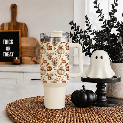 Rustic Pumpkins 40oz Tumbler for Autumn Vibes