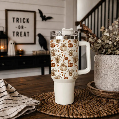 Rustic Pumpkins 40oz Tumbler for Autumn Vibes