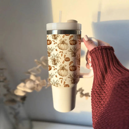 Rustic Pumpkins 40oz Tumbler for Autumn Vibes