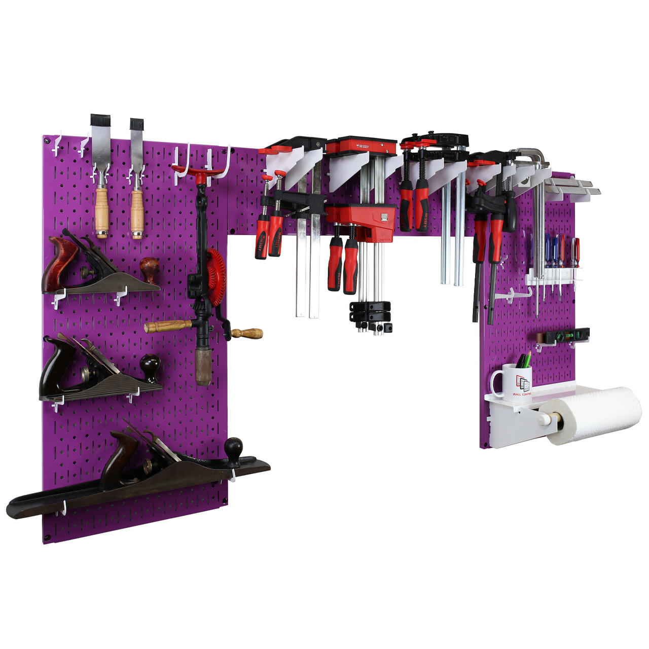 Metal Pegboard and Tool Storage Organizer Set